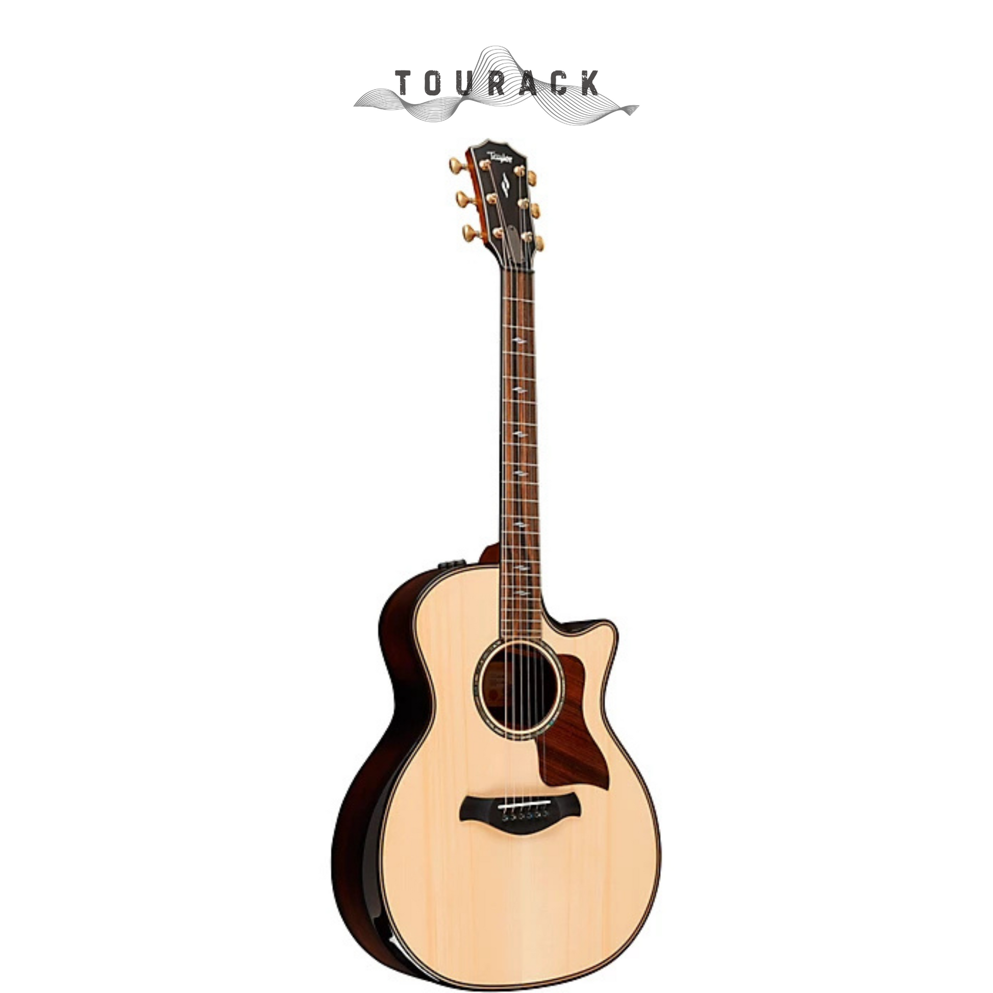 Taylor 814ce Builder's Edition Grand Auditorium Acoustic-Electric Guitar Kona Edgeburst 2 tourack