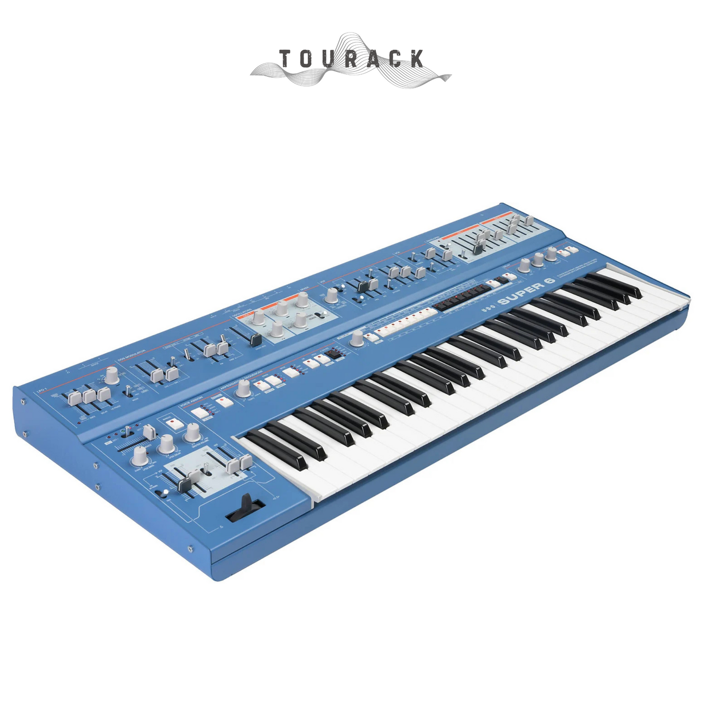 UDO Audio Super 6 Hybrid Analogue Polyphonic Synth - Keyboard (Blue) 1 tourack